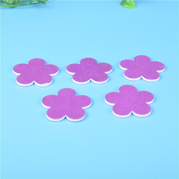 100 PCS Flower Shape Two-Sided Nail File Buffers Polisher, Manicure Tool for Fingernails and Toenails
