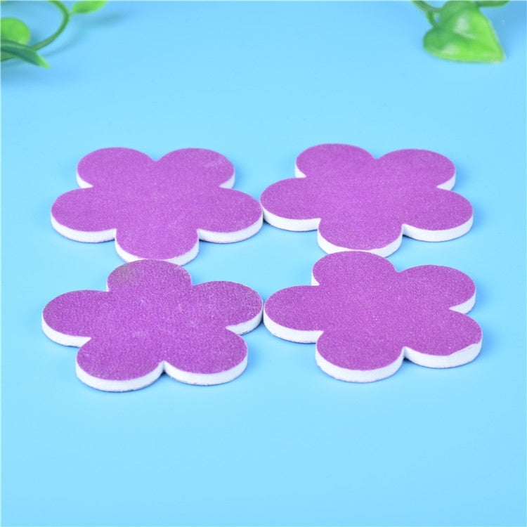 100 PCS Flower Shape Two-Sided Nail File Buffers Polisher, Manicure Tool for Fingernails and Toenails