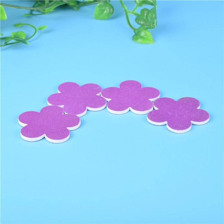 100 PCS Flower Shape Two-Sided Nail File Buffers Polisher, Manicure Tool for Fingernails and Toenails