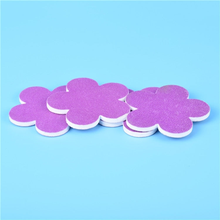 100 PCS Flower Shape Two-Sided Nail File Buffers Polisher, Manicure Tool for Fingernails and Toenails