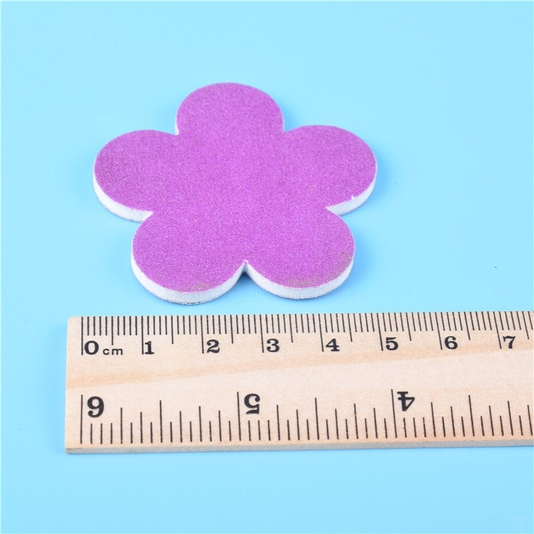 100 PCS Flower Shape Two-Sided Nail File Buffers Polisher, Manicure Tool for Fingernails and Toenails
