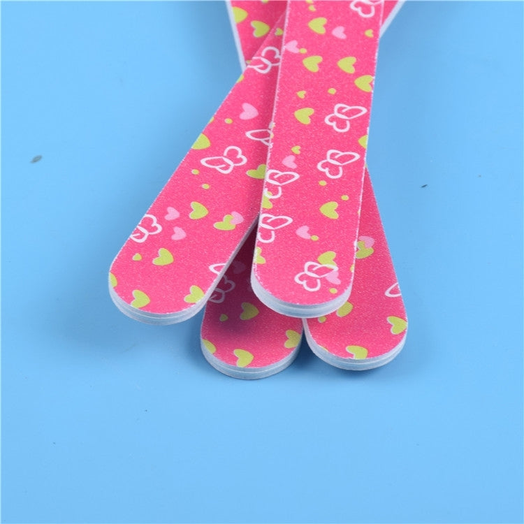 100 PCS Two-Sided Printed Sandpaper Nail File Buffers Polisher for Fingernails and Toenails