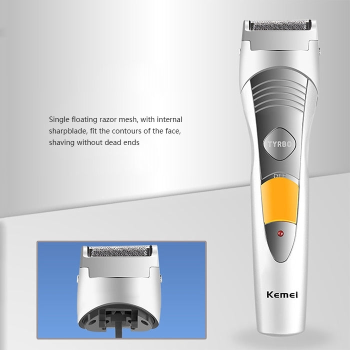 KM-580A 7 in 1 Rechargeable Home Use Professional Personal Care Set, EU Plug(Silver)