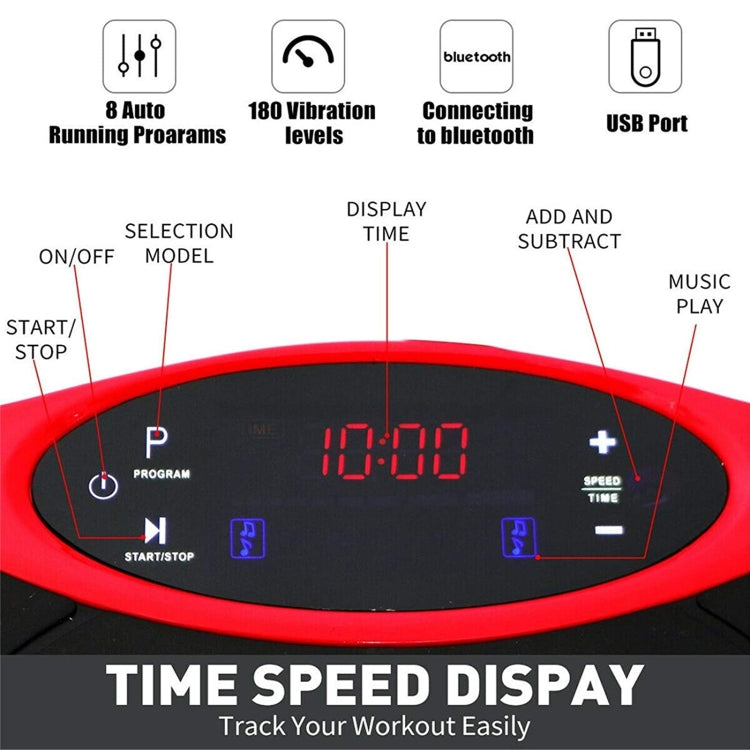 [US Warehouse] JF-CFM20 Home LCD Screen Slimming Machine with Bluetooth (Red)