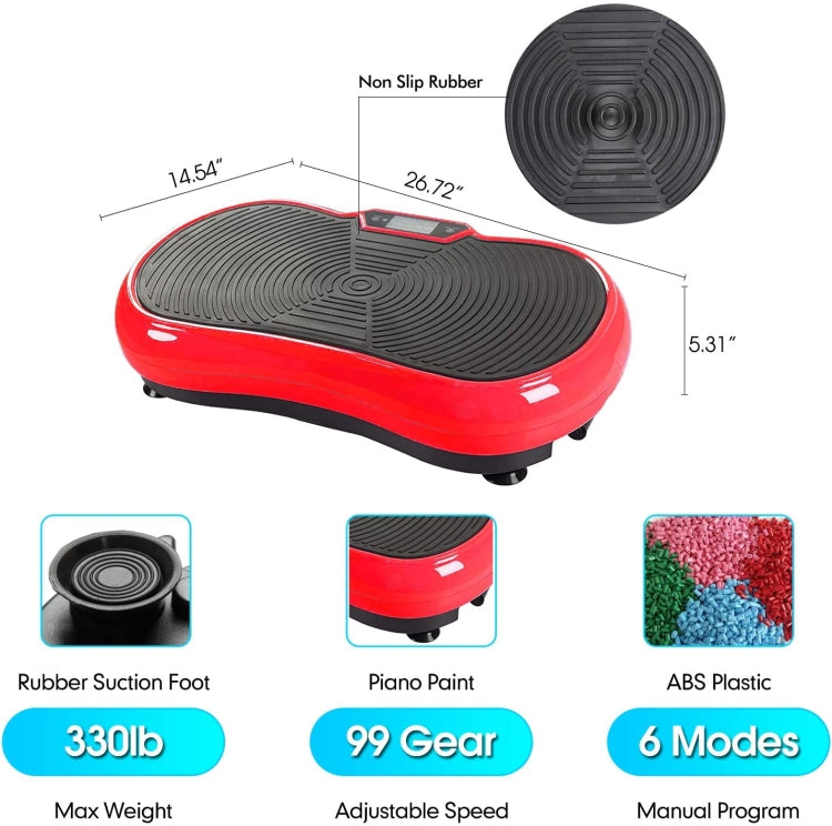 [US Warehouse] JF-CFM15 Home LCD Screen Slimming Machine with Bluetooth (Red)
