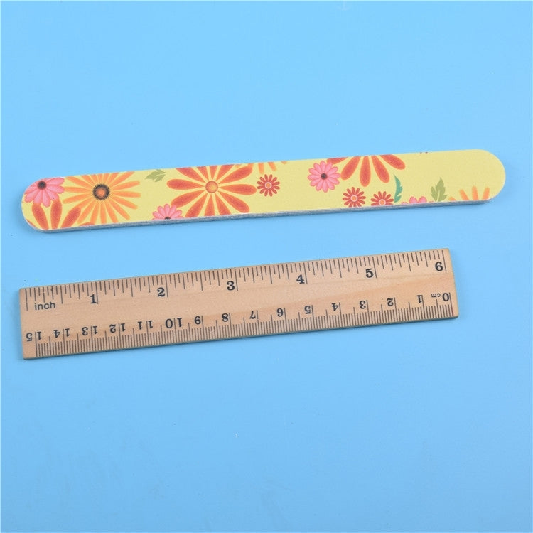 100 PCS Two-Sided Fashion Printed Sandpaper Nail File Buffers Polisher for Fingernails and Toenails
