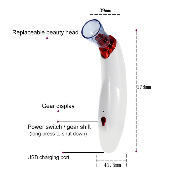 Electric Microcrystalline Blackhead Remover Pore Cleaner Massage Cupping Instrument