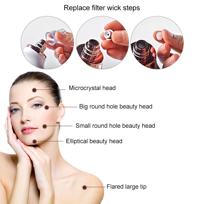 Electric Microcrystalline Blackhead Remover Pore Cleaner Massage Cupping Instrument