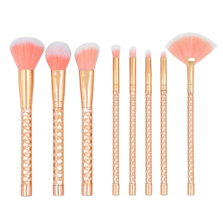 8 in 1 Honeycomb Handle Multi-functional Makeup Brush,