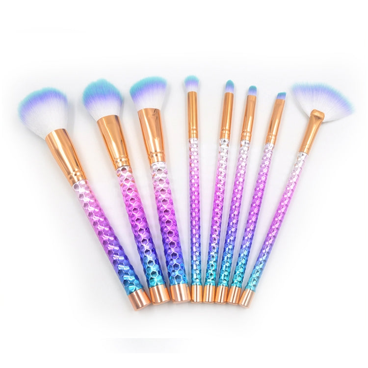8 in 1 Honeycomb Handle Multi-functional Makeup Brush,