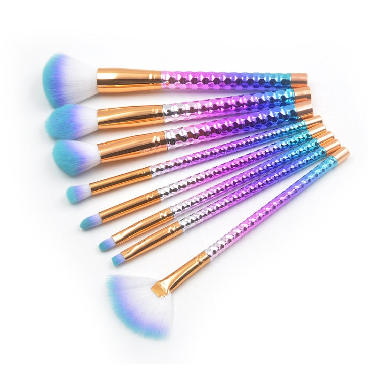 8 in 1 Honeycomb Handle Multi-functional Makeup Brush,
