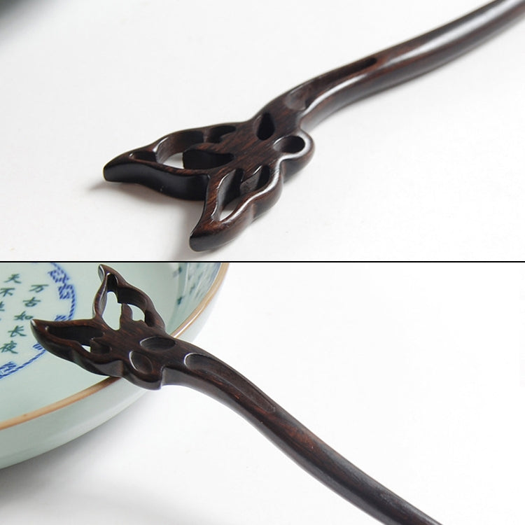 Classical Sandalwood Hairpin Hair Accessories-Huadie + Gift Box, Gift Box Colors Are Random (Red)