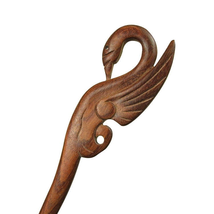 Classical Sandalwood Hairpin Ancient Style Headdress-Xiang Ge + Gift Box, Gift Box Colors Are Random (Red)