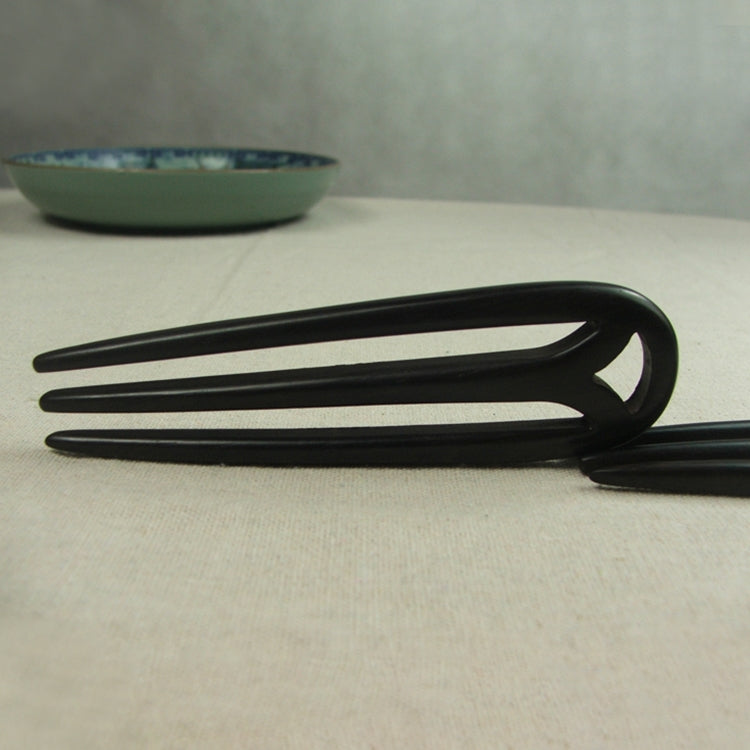 Classical Sandalwood Hairpin Handmade Hair Accessories-Trifurcation Hairpin + Gift Box, Gift Box Colors Are Random (Red)