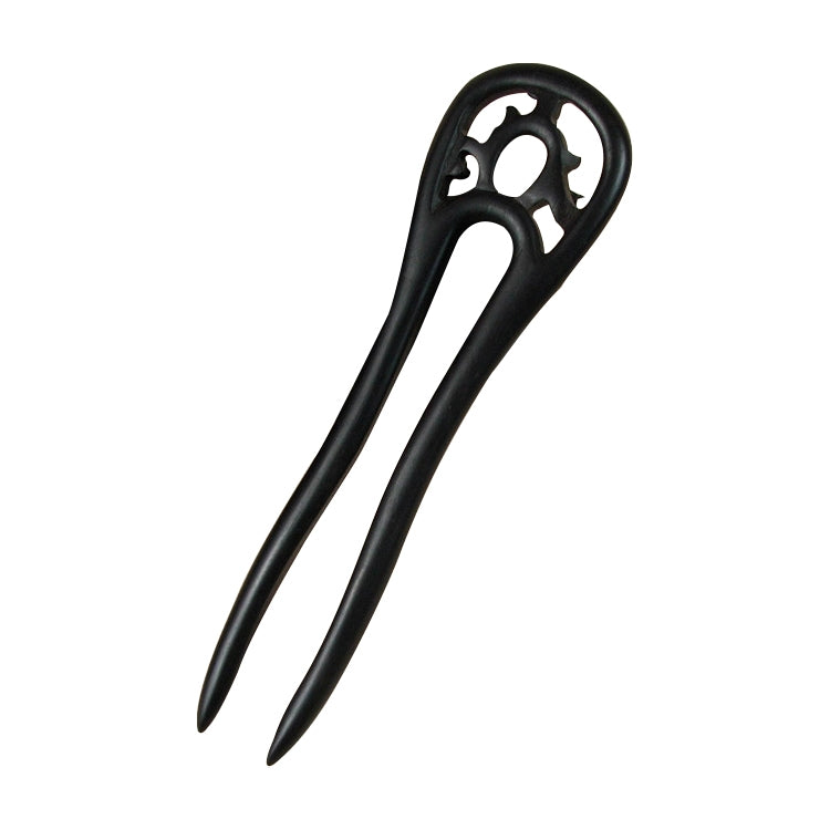 Classical sandalwood tassel hairpin-U-shaped Carving + Gift Box, Gift Box Colors Are Random