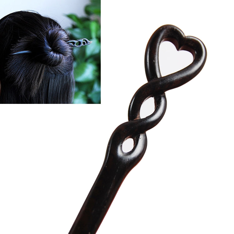 Classical Ebony Hairpin Ancient Style Headdress-Soft Heart + Gift Box, Gift Box Colors Are Random