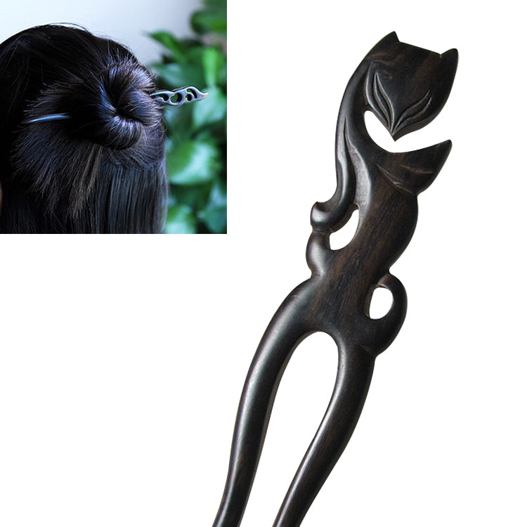 Ancient Ebony Hairpin Headdress-Fox Fairy + Gift Box, Gift Box Colors Are Random