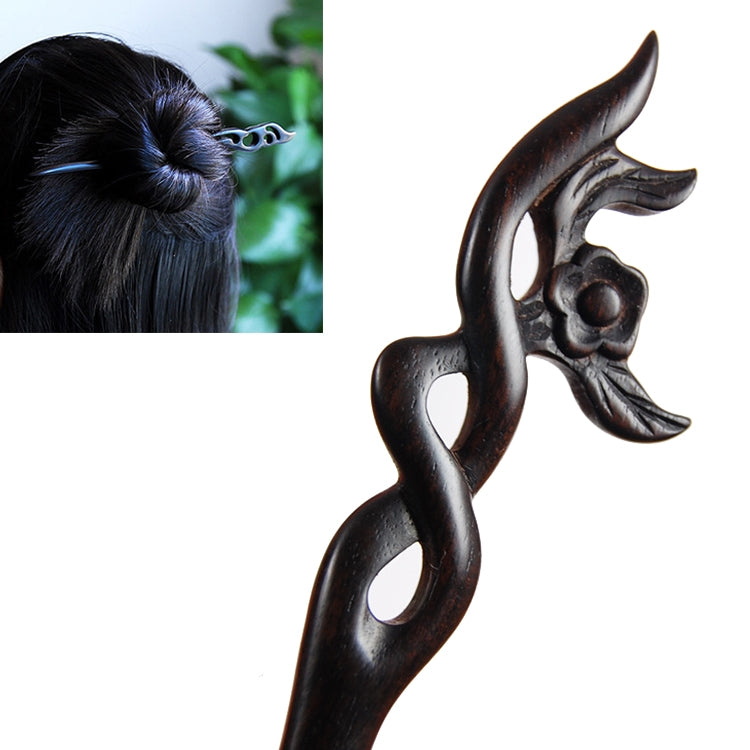 Ebony Hairpin Ancient Hair Headdress-Nongmei + Gift Box, Gift Box Colors Are Random