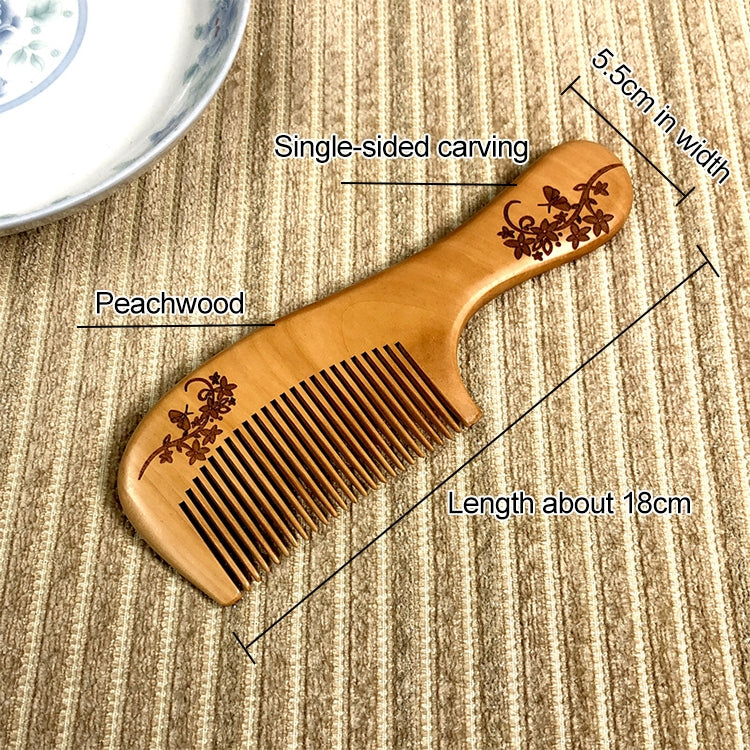 Floral Butterfly Dancing Peach Comb + Gift Box, Gift Box Colors Are Random