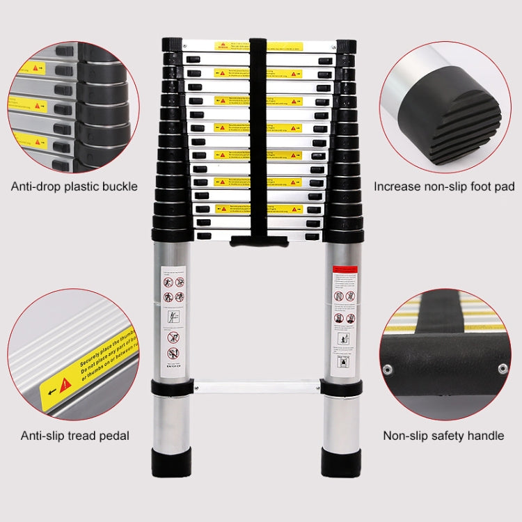 Multifunctional Thickened Aluminum Alloy Single-sided Telescopic Ladder, Size: 5m