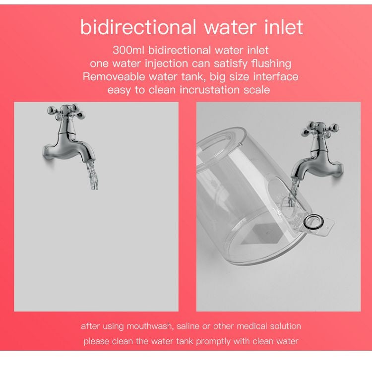 Portable Water Flosser Teeth Cleaner IPX8 Waterproof Electric Oral Irrigator, Capacity: 300ml