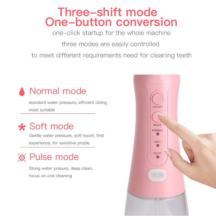 Portable Water Flosser Teeth Cleaner IPX8 Waterproof Electric Oral Irrigator, Capacity: 300ml