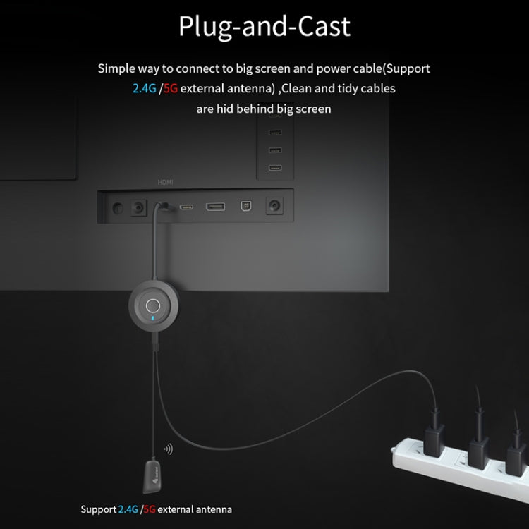 AnyCast R8 2.4G Wireless WiFi Display Dongle Receiver 1080P HDMI TV Stick for Google Chromecast