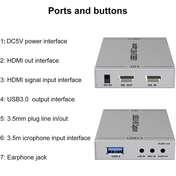 HDMI USB 3.0 Live Recording TV HD Video Capture