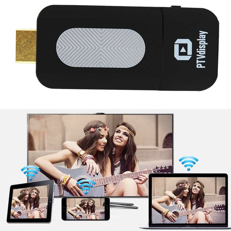 PTVdisplay AnyCast-DA02 Wireless WiFi TV Stick Miracast Airplay DLNA Mirror Screen to TV HDMI Dongle for iPhone Samsung Android