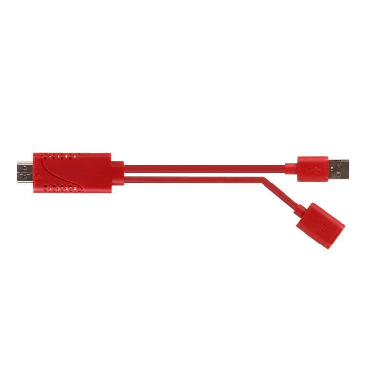 USB Male + USB 2.0 Female to HDMI Phone to HDTV Adapter Cable