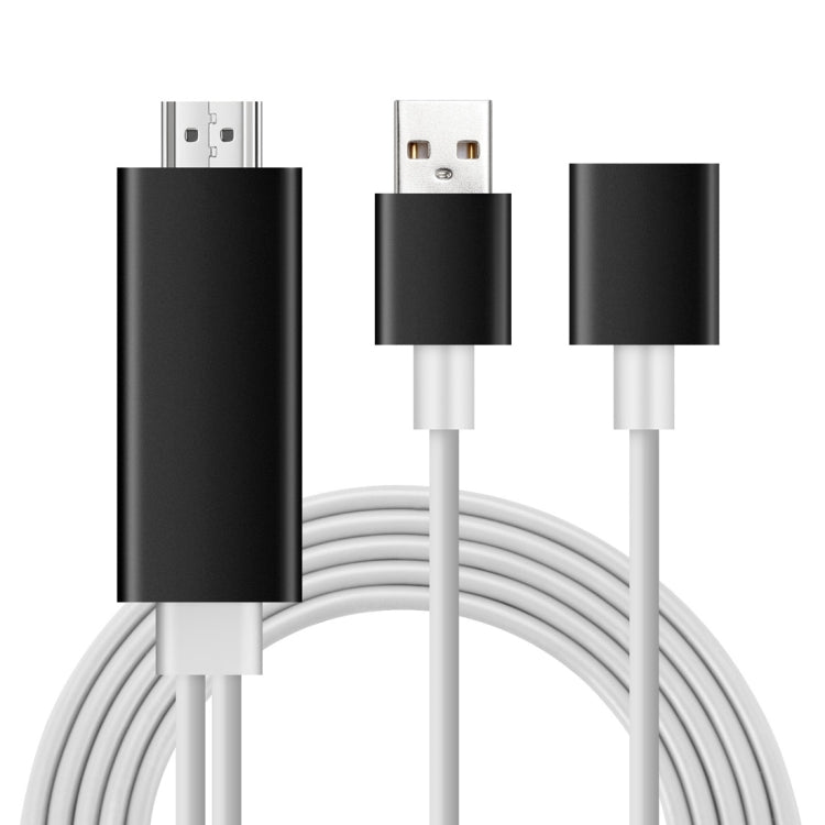S8 USB 2.0 Male + USB 2.0 Female to HDMI 1.4 HDTV AV Adapter Cable, For iPhone / iPad / Galaxy / Huawei / Xiaomi / LG / HTC / Meizu and Other Smart Phones