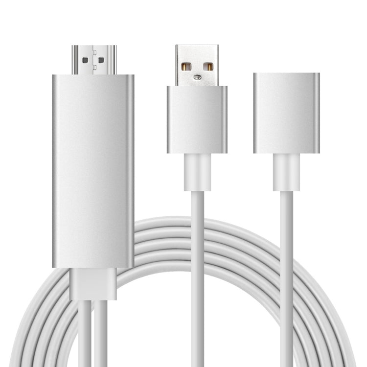 S8 USB 2.0 Male + USB 2.0 Female to HDMI 1.4 HDTV AV Adapter Cable, For iPhone / iPad / Galaxy / Huawei / Xiaomi / LG / HTC / Meizu and Other Smart Phones