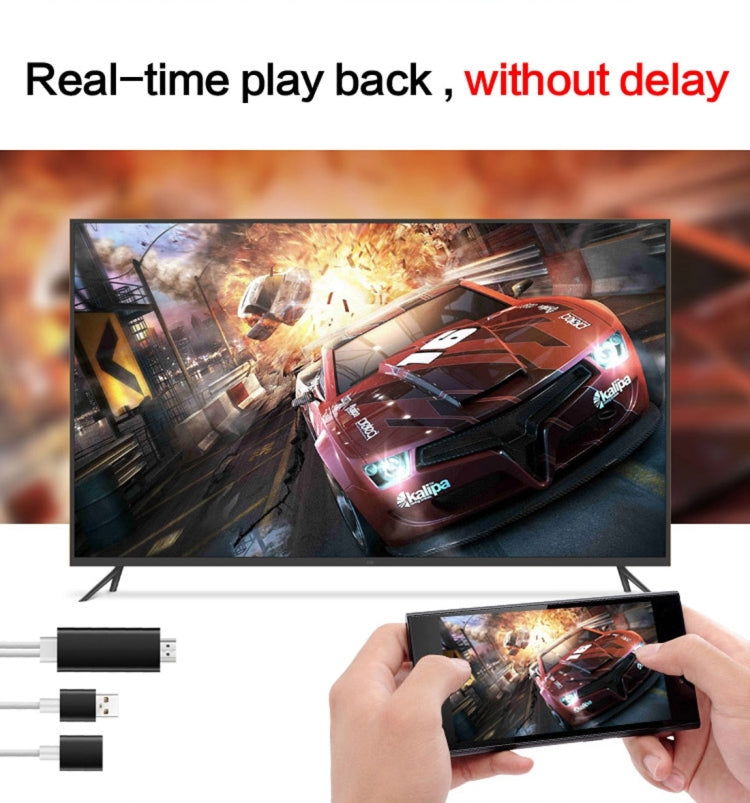 S8 USB 2.0 Male + USB 2.0 Female to HDMI 1.4 HDTV AV Adapter Cable, For iPhone / iPad / Galaxy / Huawei / Xiaomi / LG / HTC / Meizu and Other Smart Phones