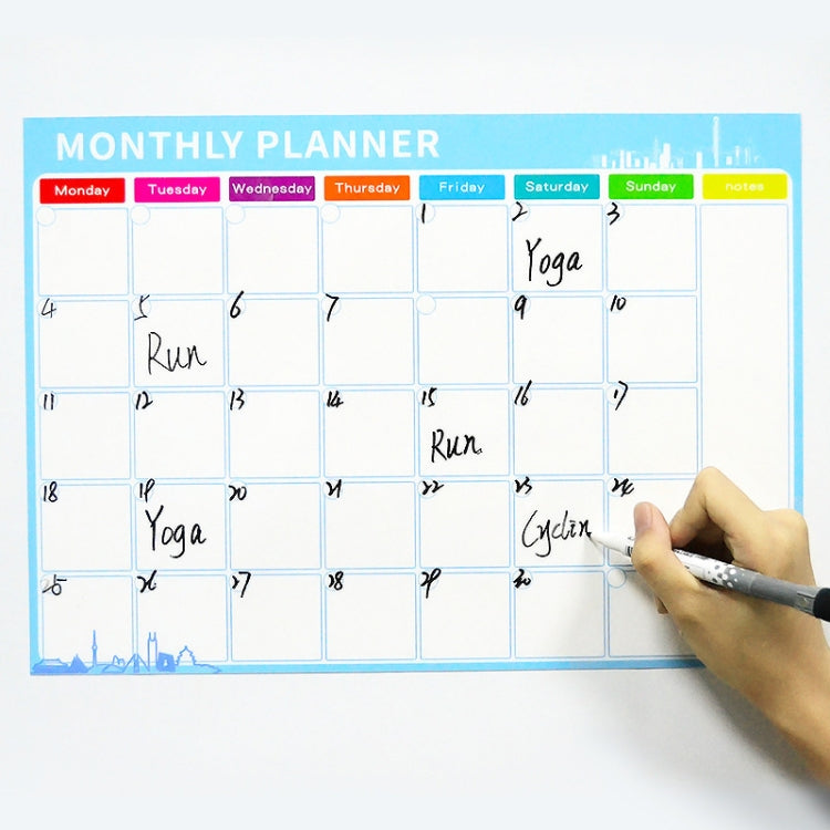 Magnetic Monthly Planner Refrigerator Magnet PET Magnetic Soft Whiteboard, Size: 29.7cm x 42cm