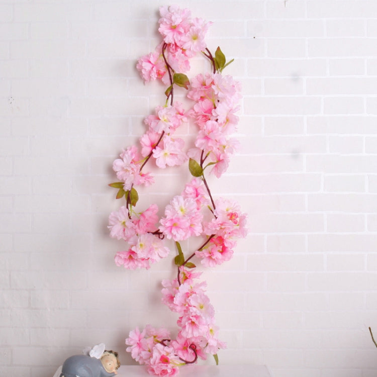 2 PCS Cherry Blossom Artificial Flower Interior Background Wall Window Decoration, Length: 1.77m