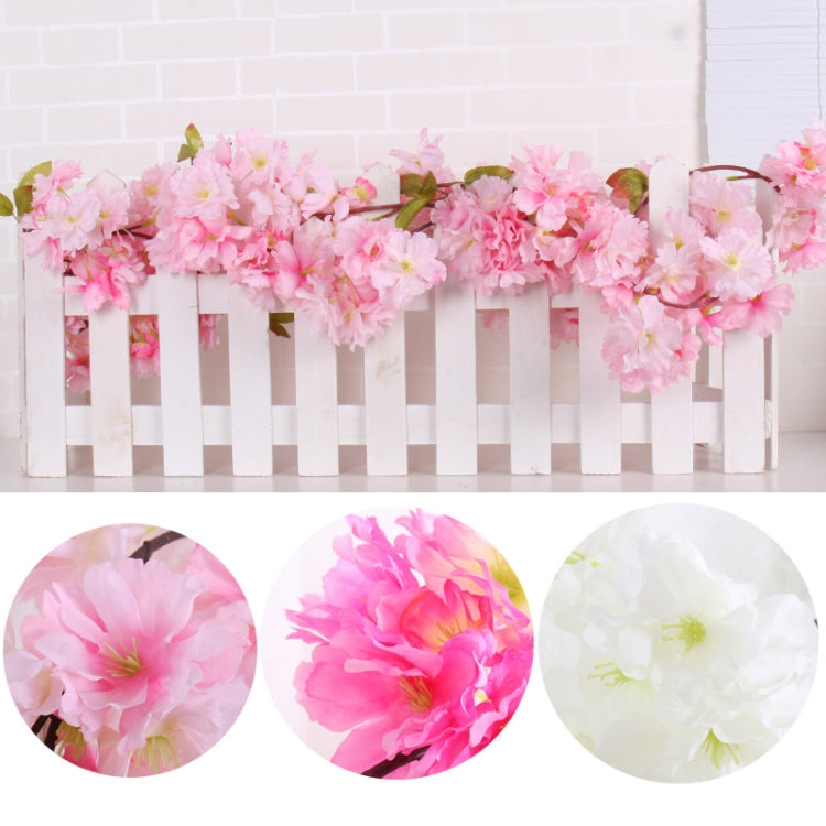 2 PCS Cherry Blossom Artificial Flower Interior Background Wall Window Decoration, Length: 1.77m