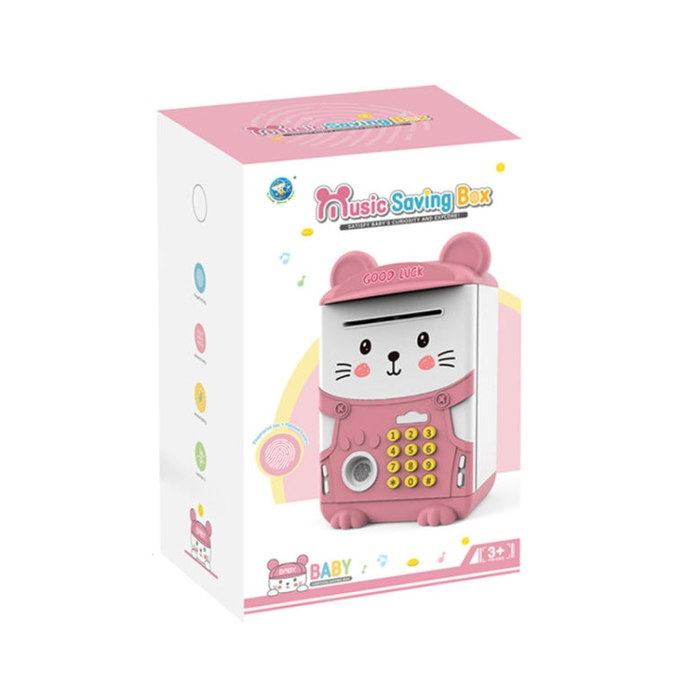 Cartoon Mouse Fingerprint Password Money Box Simulation ATM Piggy Bank