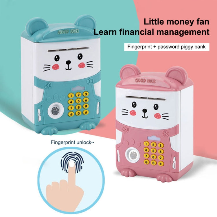 Cartoon Mouse Fingerprint Password Money Box Simulation ATM Piggy Bank