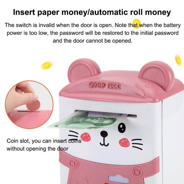 Cartoon Mouse Fingerprint Password Money Box Simulation ATM Piggy Bank
