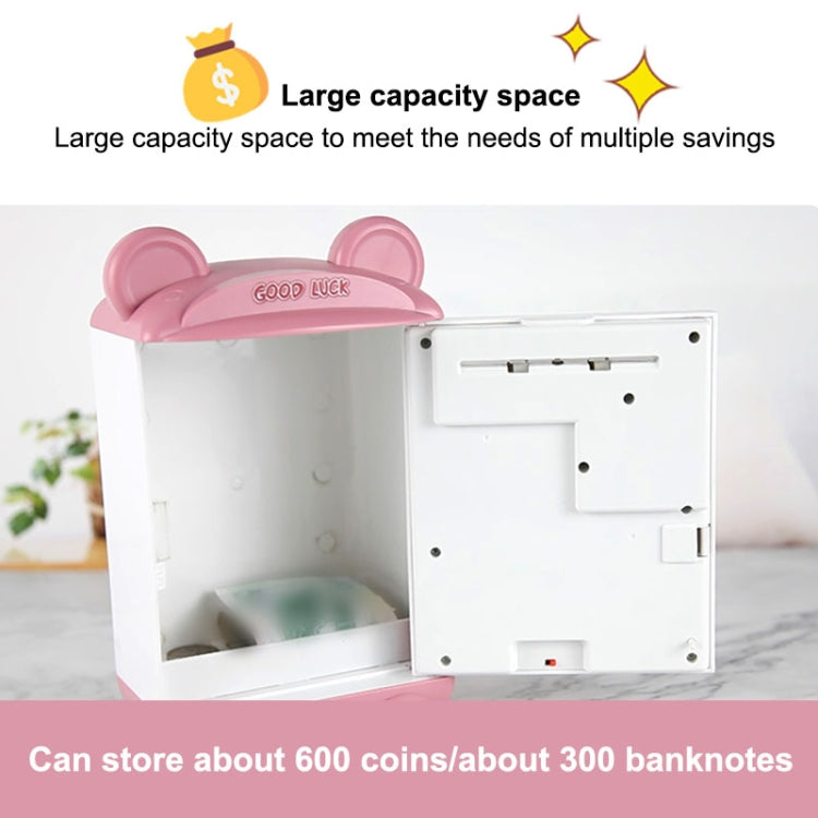 Cartoon Mouse Fingerprint Password Money Box Simulation ATM Piggy Bank