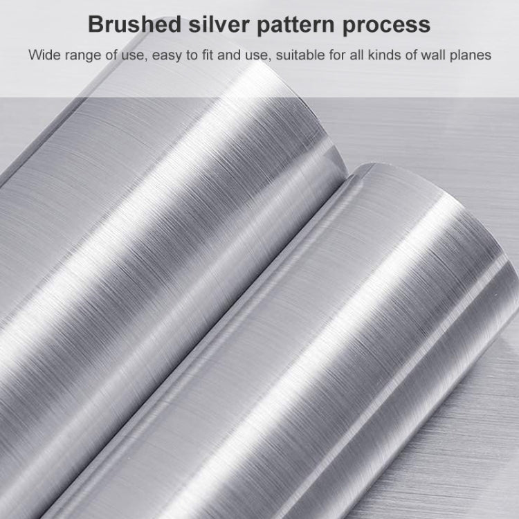 Home Decoration Brushed Silver Renovation Sticker, Szie: 45x100cm