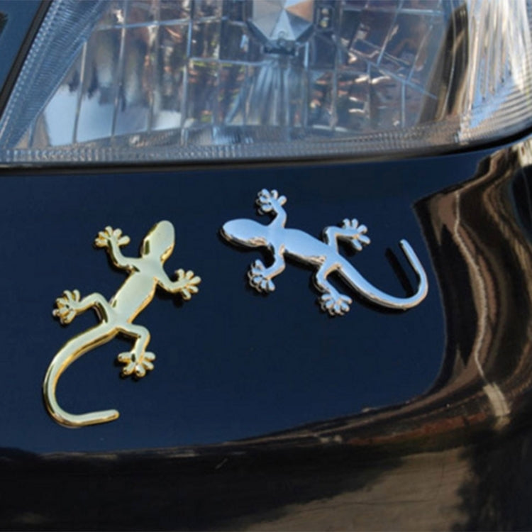 2 Pack Pure Metal Gecko Car Stickers Car