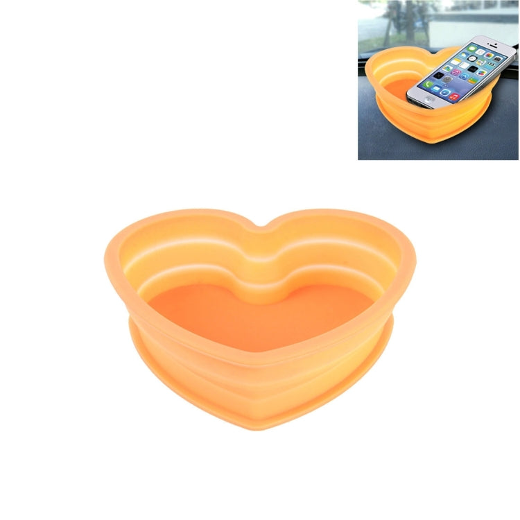 Heart Shape Style Scalable Silicone Storage Box For Vehicle And House