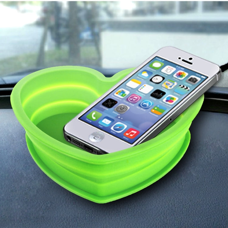 Heart Shape Style Scalable Silicone Storage Box For Vehicle And House
