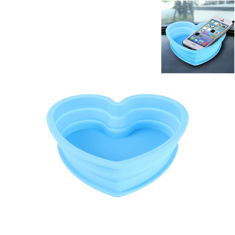 Heart Shape Style Scalable Silicone Storage Box For Vehicle And House