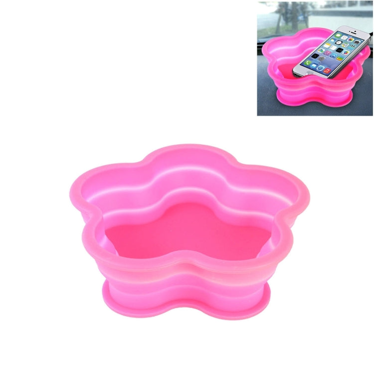 Flower Shape Style Scalable Silicone Storage Box For Vehicle And House