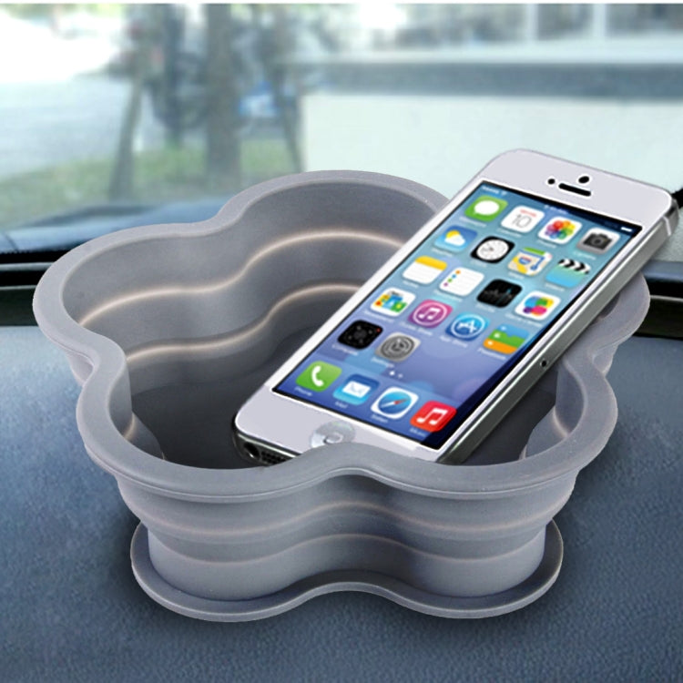 Flower Shape Style Scalable Silicone Storage Box For Vehicle And House