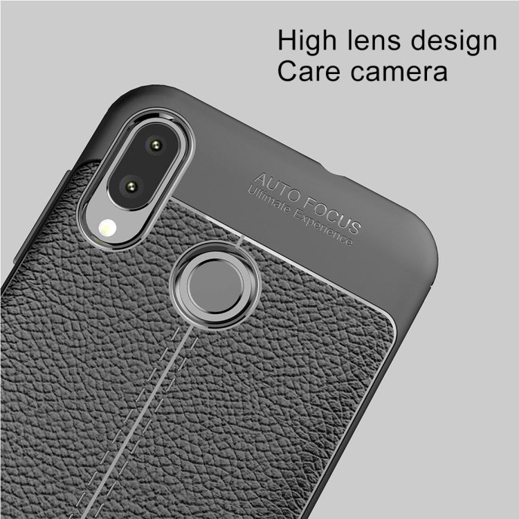 For Asus Zenfone Max (M1) ZB555KL Litchi Texture Soft TPU Protective Back Cover Case