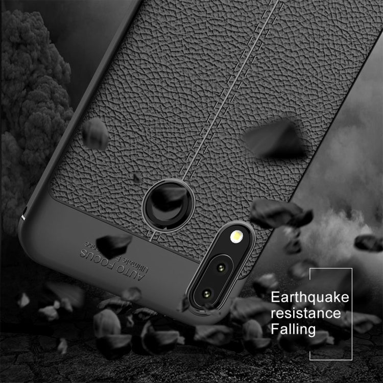 For Asus Zenfone 5z ZS620KL Litchi Texture Soft TPU Protective Back Cover Case