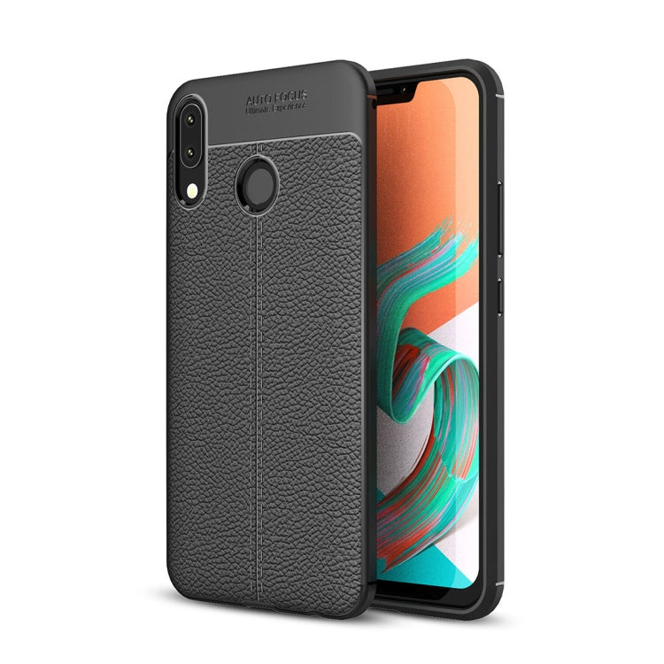 For Asus Zenfone 5z ZS620KL Litchi Texture Soft TPU Protective Back Cover Case